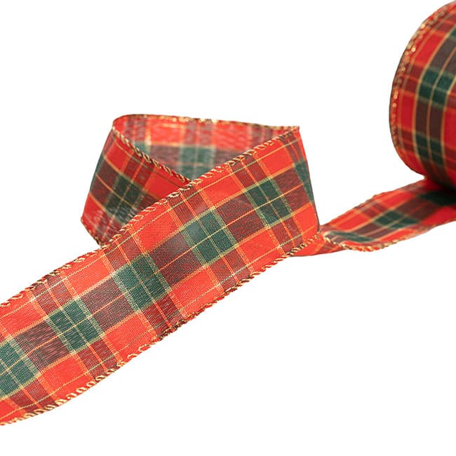 Tartan Plaid Ribbon - wired edged | Merry and Joy Christmas Co