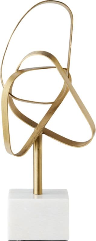 Standing Infinity Brass Knot Sculpture - CB2 | Havenly
