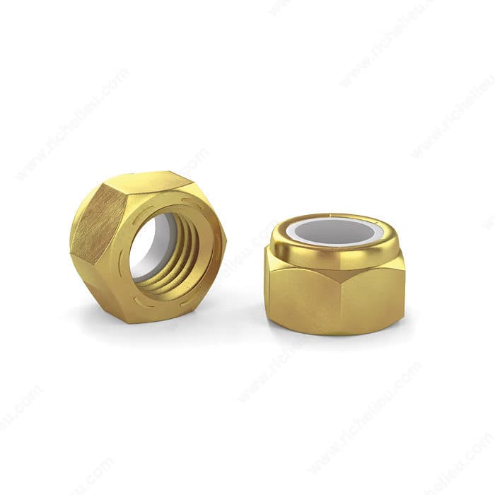 Hex Lock Nut with Nylon Insert - Grade 8 - Yellow Zinc - Reliable Fasteners