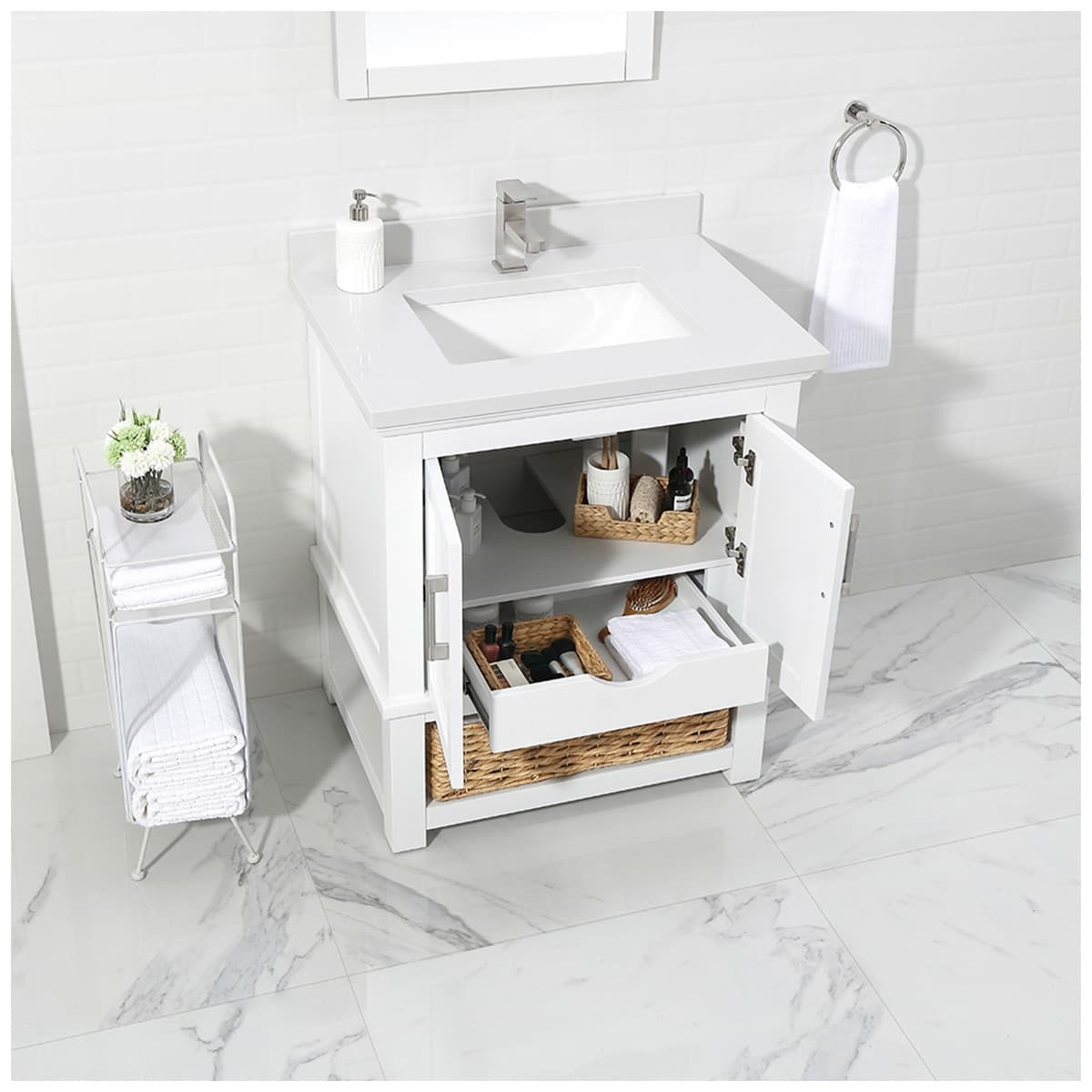 OVE Sonia 762mm White Vanity | Costco Australia