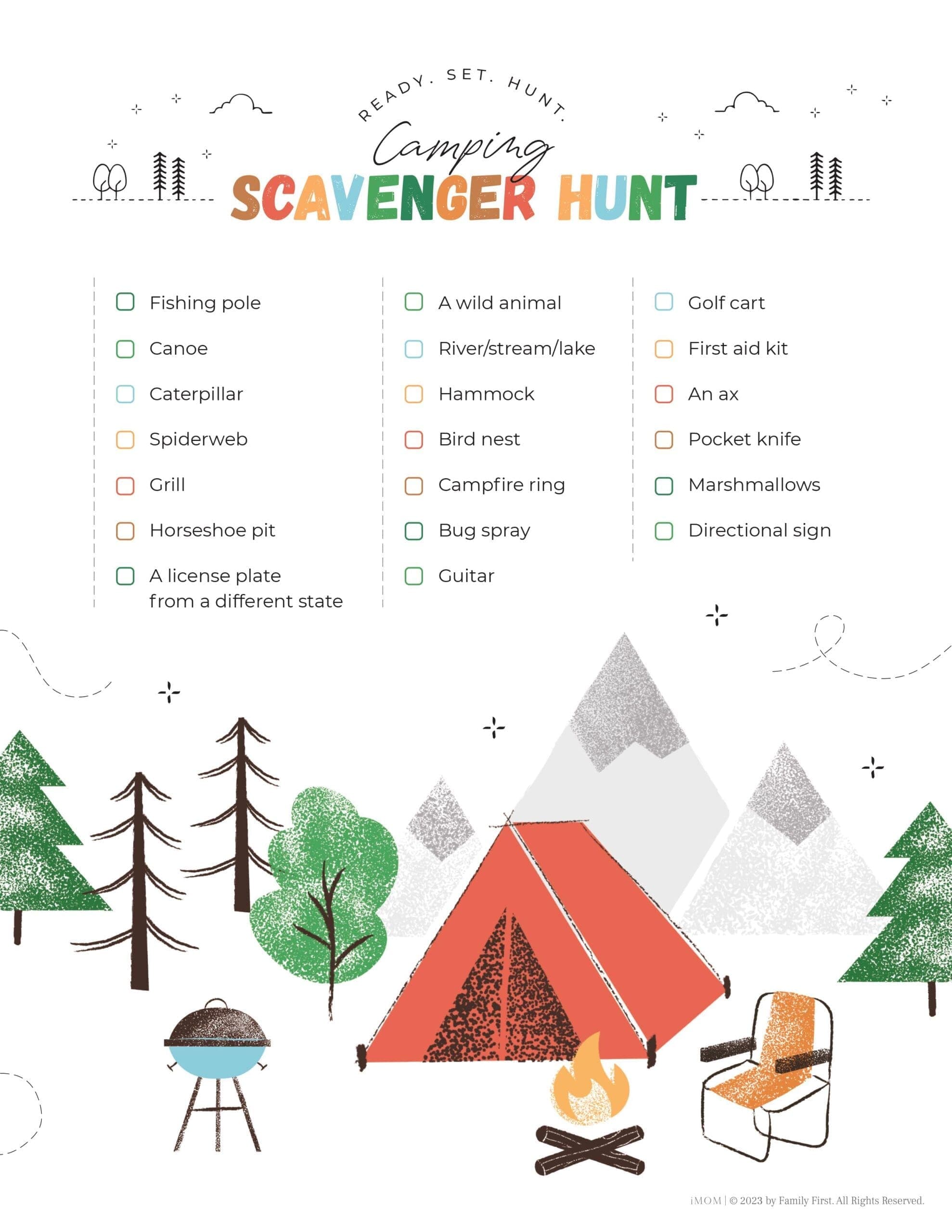 Camping Scavenger Hunt Ideas Fall Scavenger Hunt Outdoor Activity For