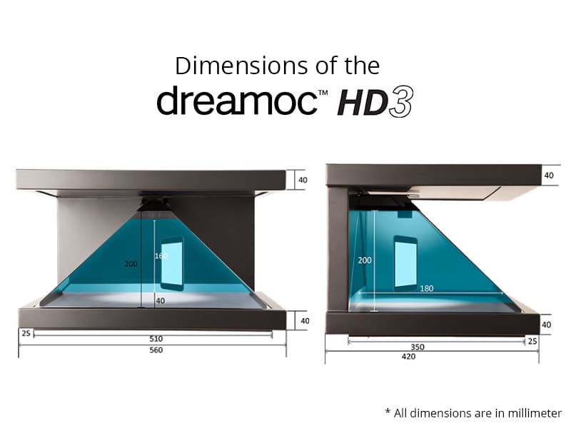 Dreamoc HD3 - Sale and rental of holographic pyramid display
