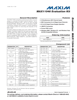 Fillable Online MAX11046 EV Kit - Maxim Integrated Products Fax Email ...