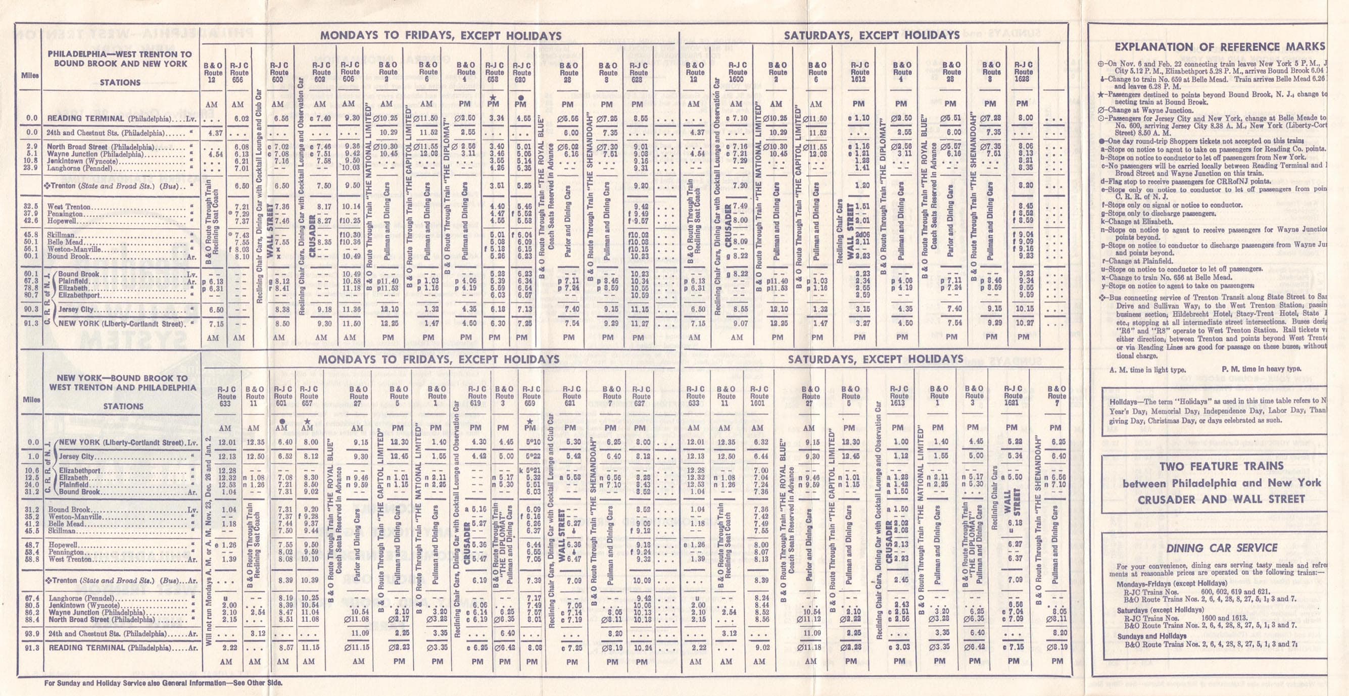 Railway timetables - Railroad timetables - Reading Lines