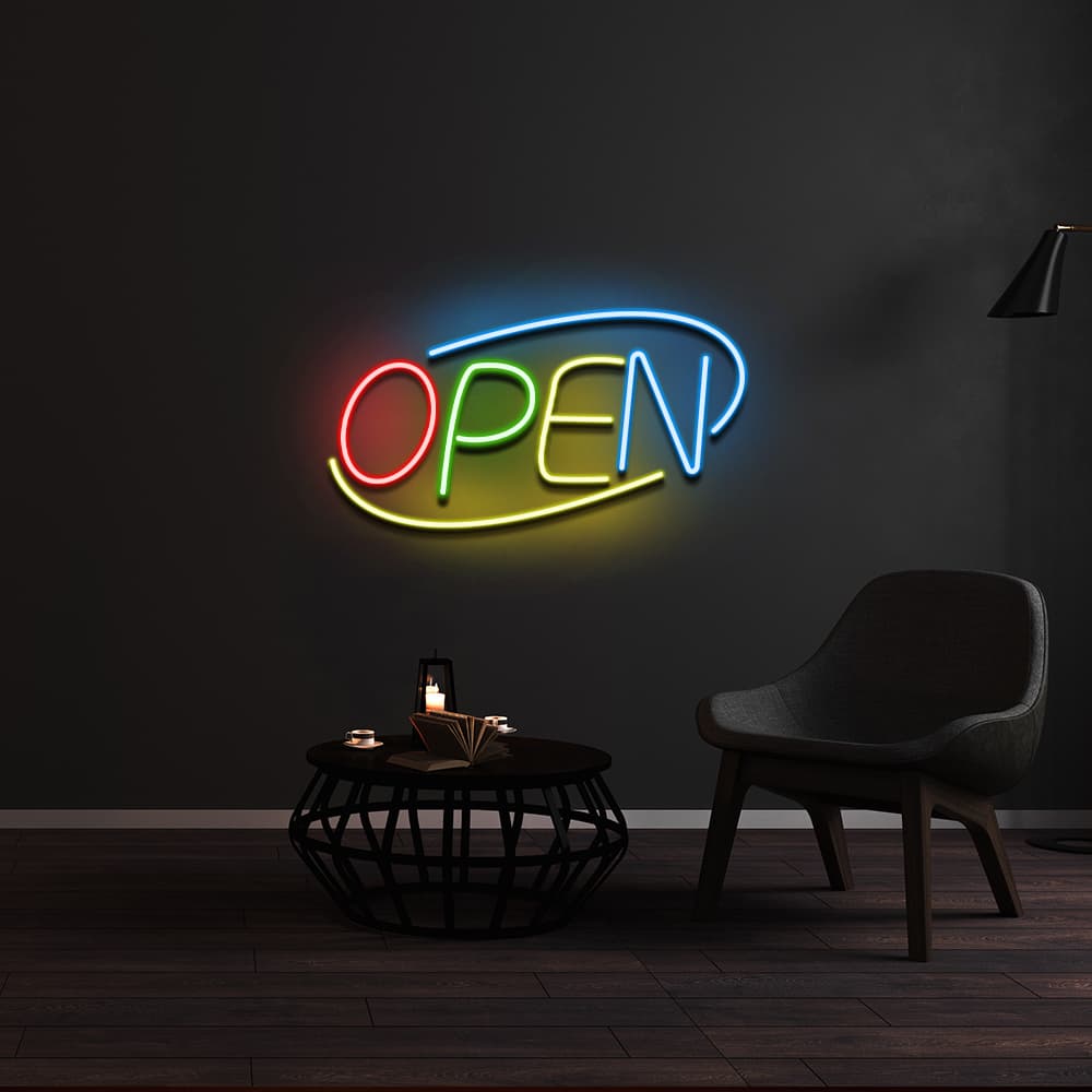 Open Led Neon Sign - Custom Personalised LED Neon Signs, Handmade Neon ...