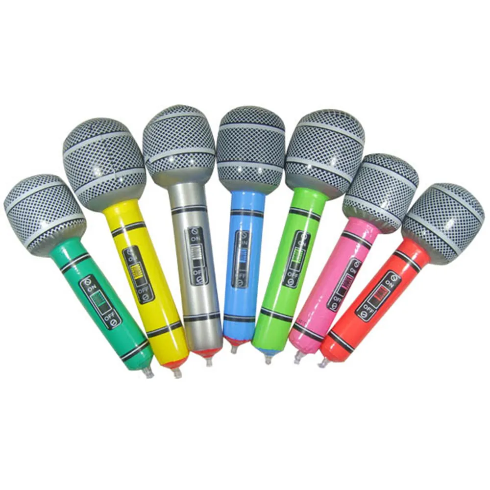 Random 3 PCS/Set Inflatable Microphone Balloon Stage Props Kid Birthday ...