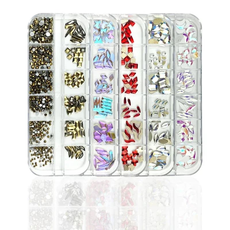 Queenme-Crystal-Nail-Rhinestones-Decoration-Gem-Set-3D-Nail-Glitter ...