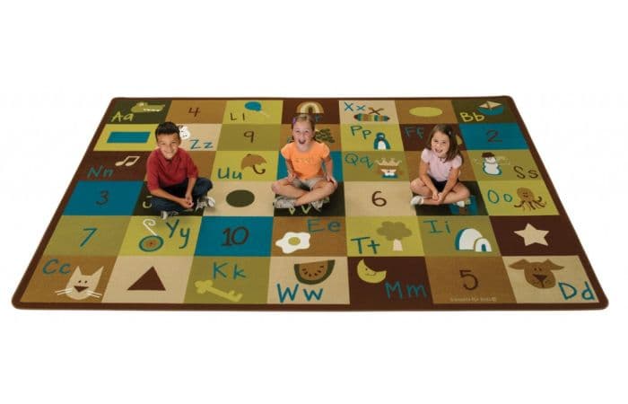 Carpets for kids Learning Blocks Nature Classroom Rug. Ships FREE