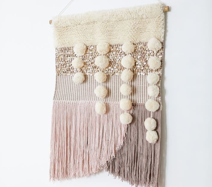 west elm x pbk Blush Woven Wall Tapestry | Modern Nursery Art | Pottery ...