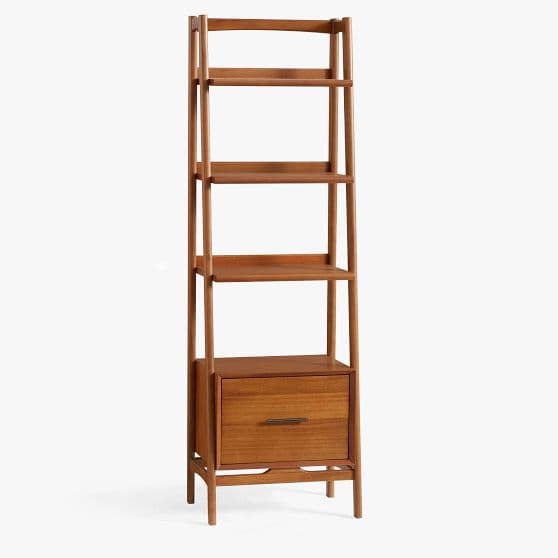 west elm x pbt Mid-Century 22'' Bookshelf with Storage Drawer | Pottery ...