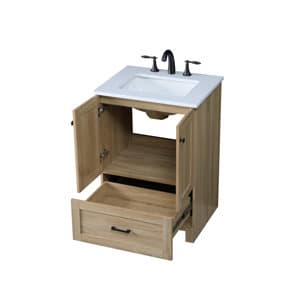 Lark Manor™ 24 Inch Single Bathroom Vanity In Mango Wood | Wayfair