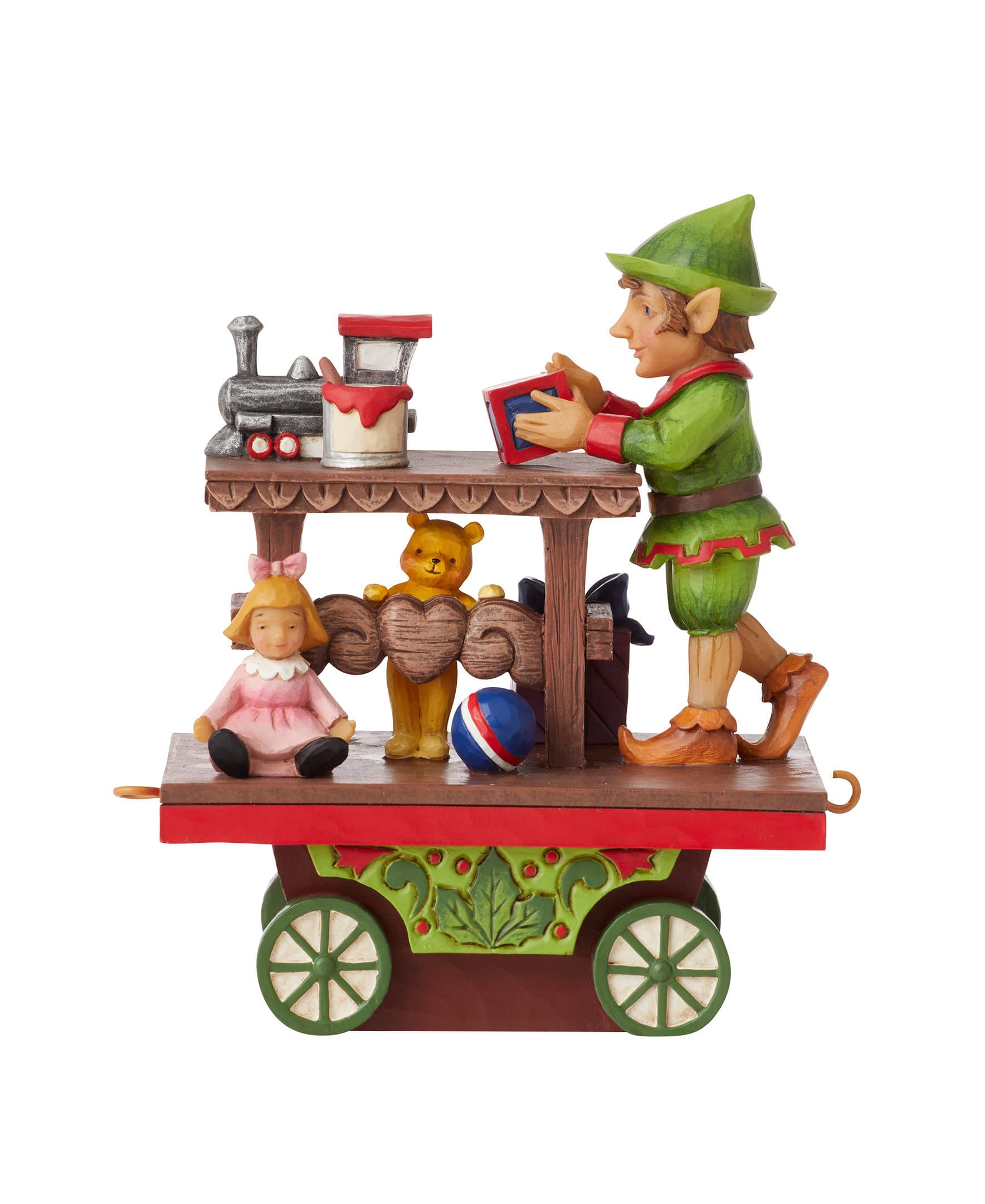 Jim Shore Heartwood Creek Figurine Elf with Toys Train 5.1in H | Wayfair