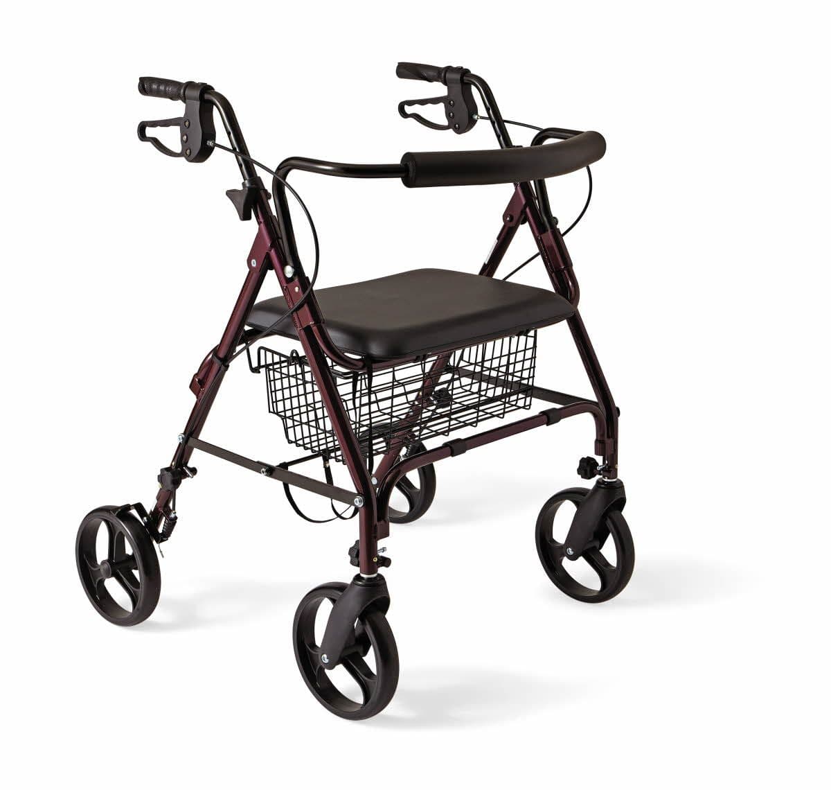 Medline Basic Aluminum Heavy-Duty Bariatric Rollator 1Ct