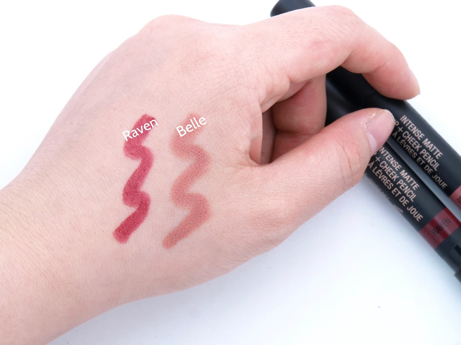 Nudestix Intense Matte Lip + Cheek Pencil in "Belle" and "Raven ...