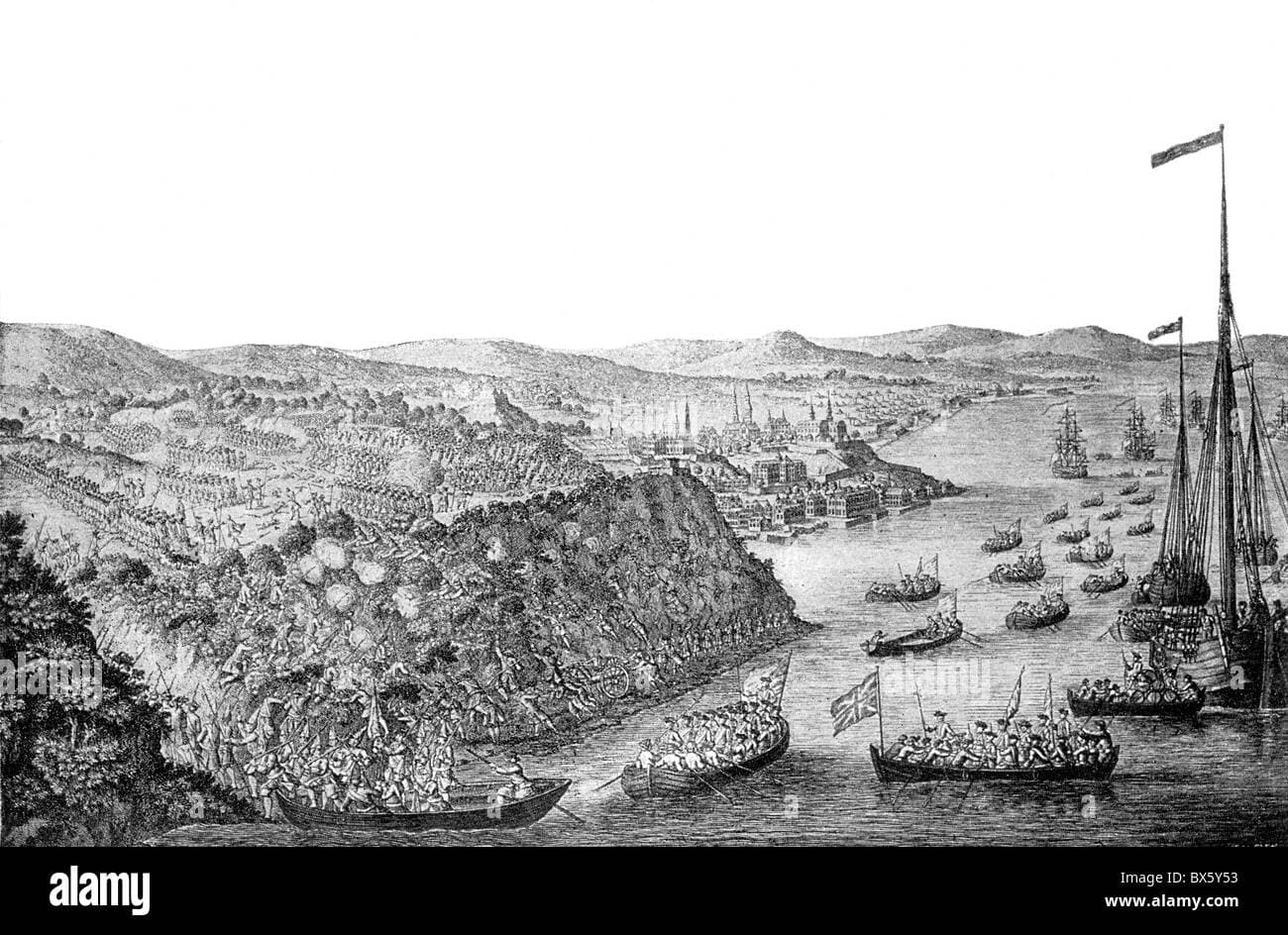 The Capture of Quebec and Battle of the Plains of Abraham, 1759; Black ...
