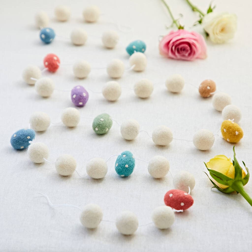 Felt Easter Egg Garland By Paper High