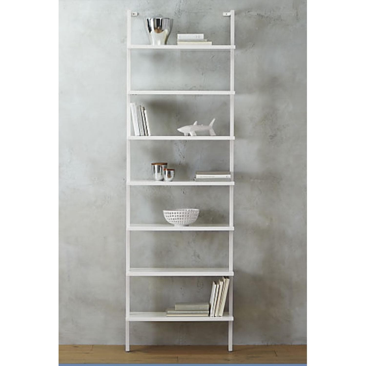 CB2 Stairway White Wall Mounted Bookcase - AptDeco