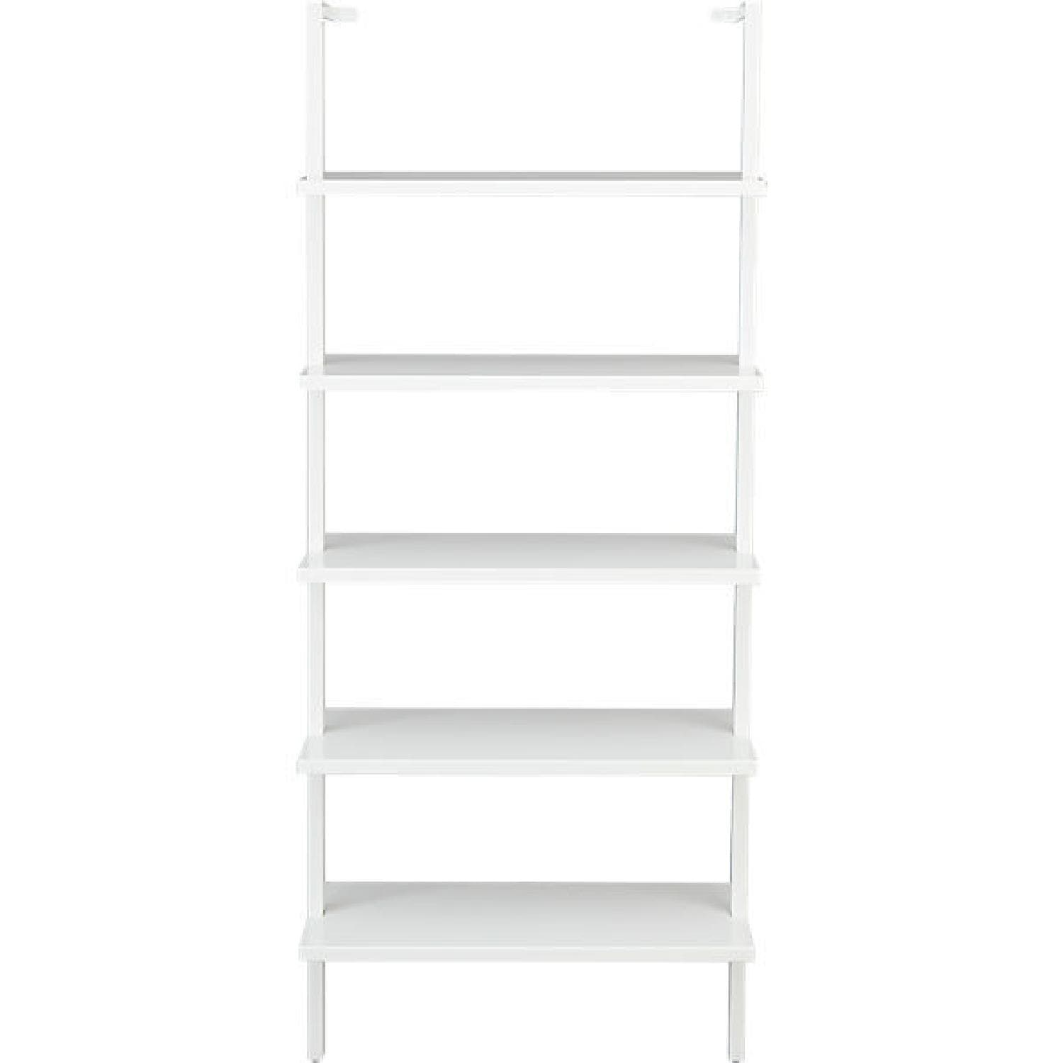 CB2 Stairway White Wall Mounted Bookcase - AptDeco