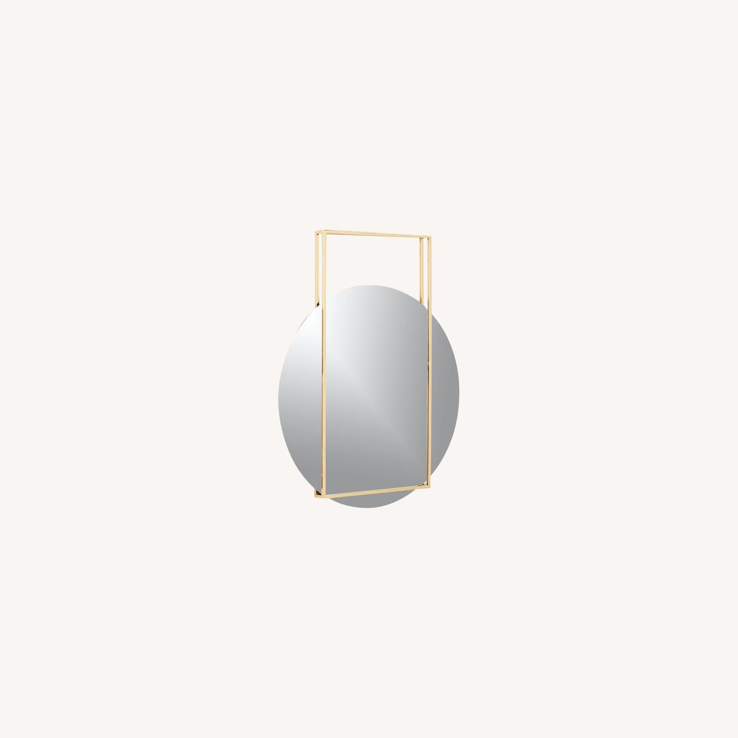 CB2 Pendulum Gold Wall Mirror - AptDeco