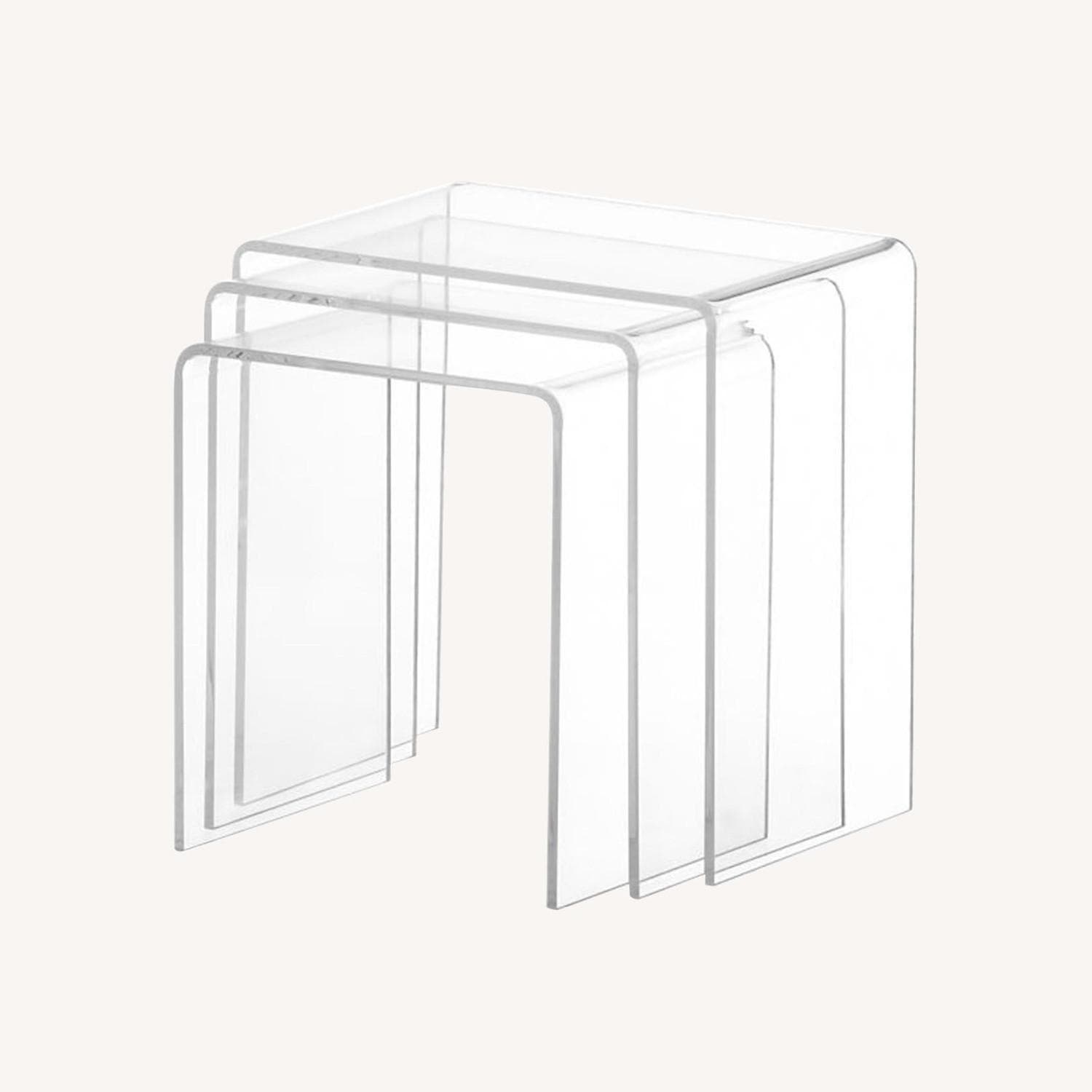 CB2 3-Piece Peekaboo Acrylic Nesting Table Set - AptDeco
