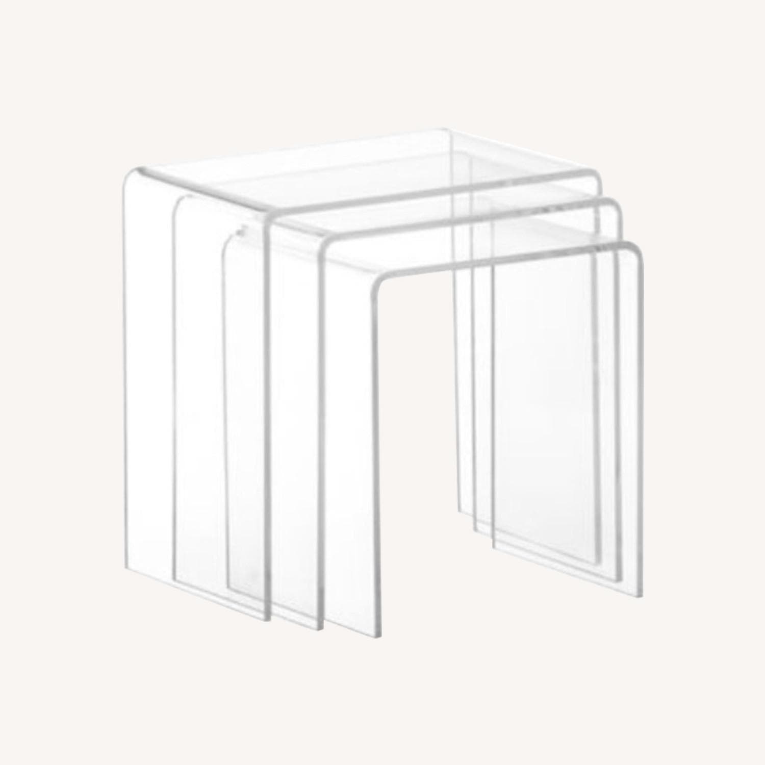 CB2 Acrylic Nesting Tables - AptDeco