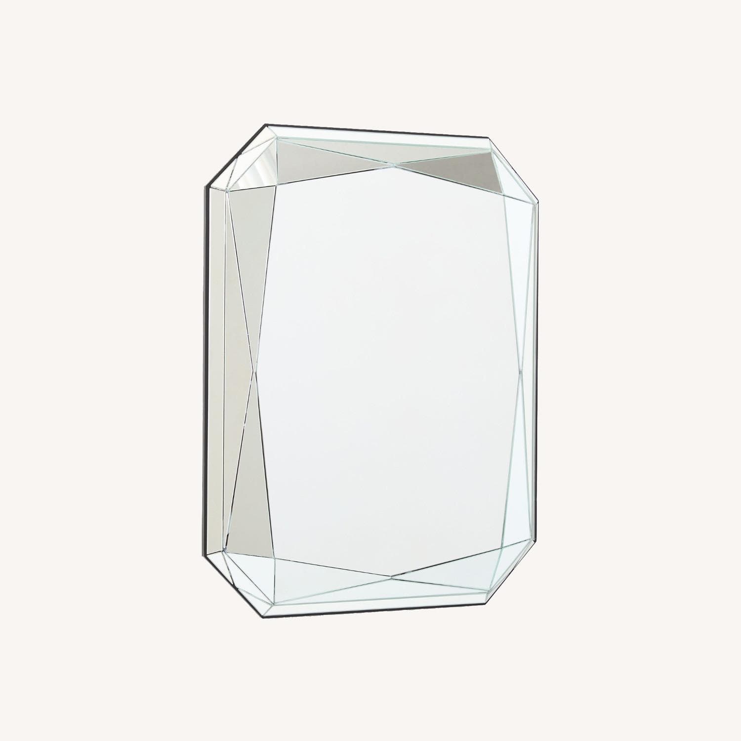 West Elm Faceted Emerald Cut Wall Mirror - AptDeco