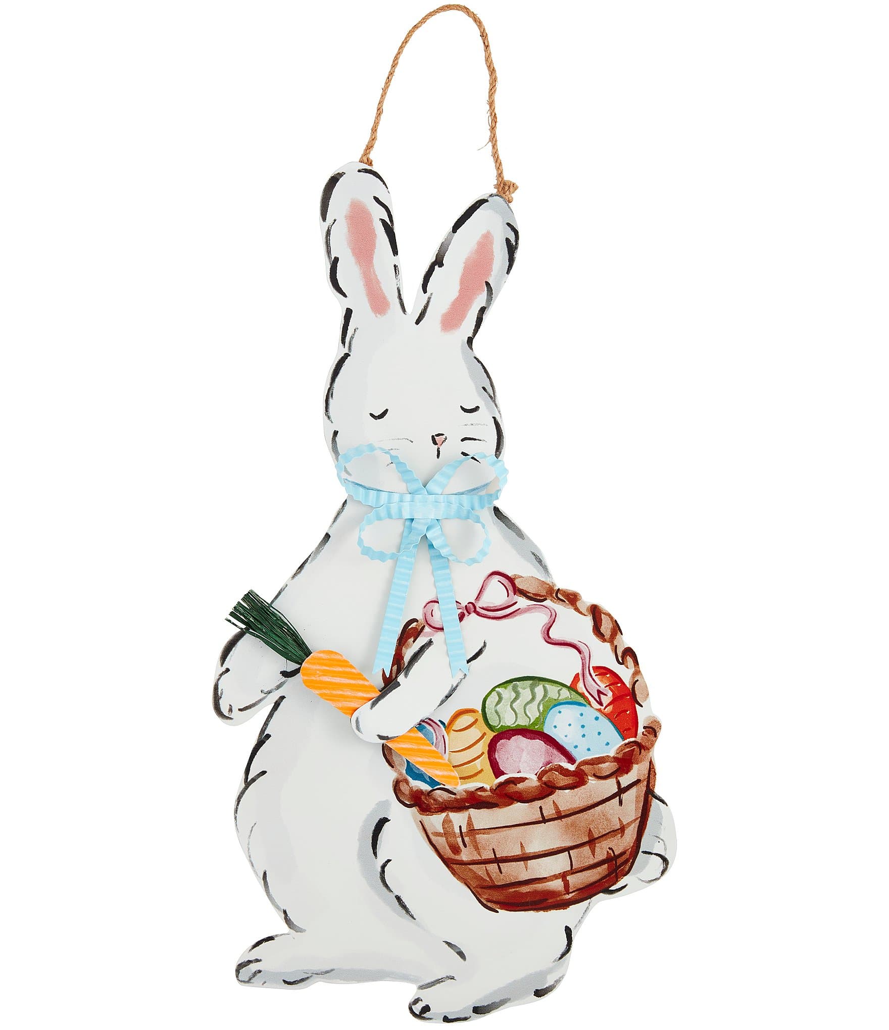 Mud Pie Easter Collection Tin Bunny Door Hanger | Dillard's