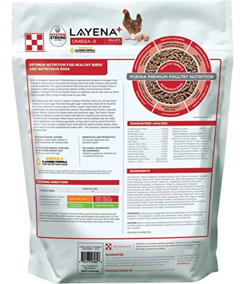 Alimento Gallina Ponedora Purina Layena Plus Omega 3 Pellets | Envío gratis
