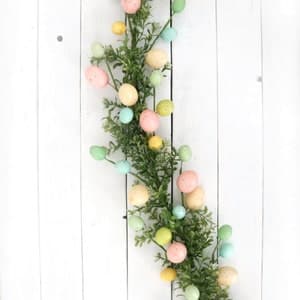 Easter Garland Decor | Pastel Easter Eggs Garland for Mantle Fireplace ...