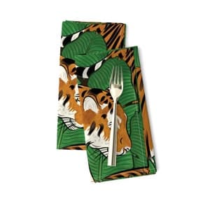 Tigers Dinner Napkins set of 2 Jungle Cats by Wellfleetdesigns Animals ...