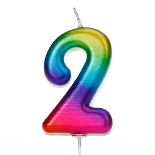 Rainbow Number Candles Birthday Cake Candles Rainbow Party | Etsy