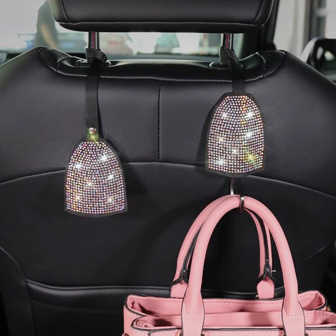 2pcs Luxury Rhinestones Shine Diamond Bling Crystal Universal Hidden ...