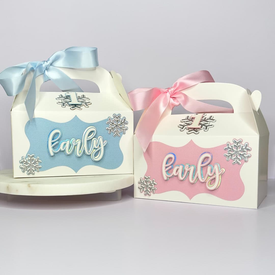 Winter Wonderland Favor Boxes, Snowflake Favor Boxes, Winter Favor ...