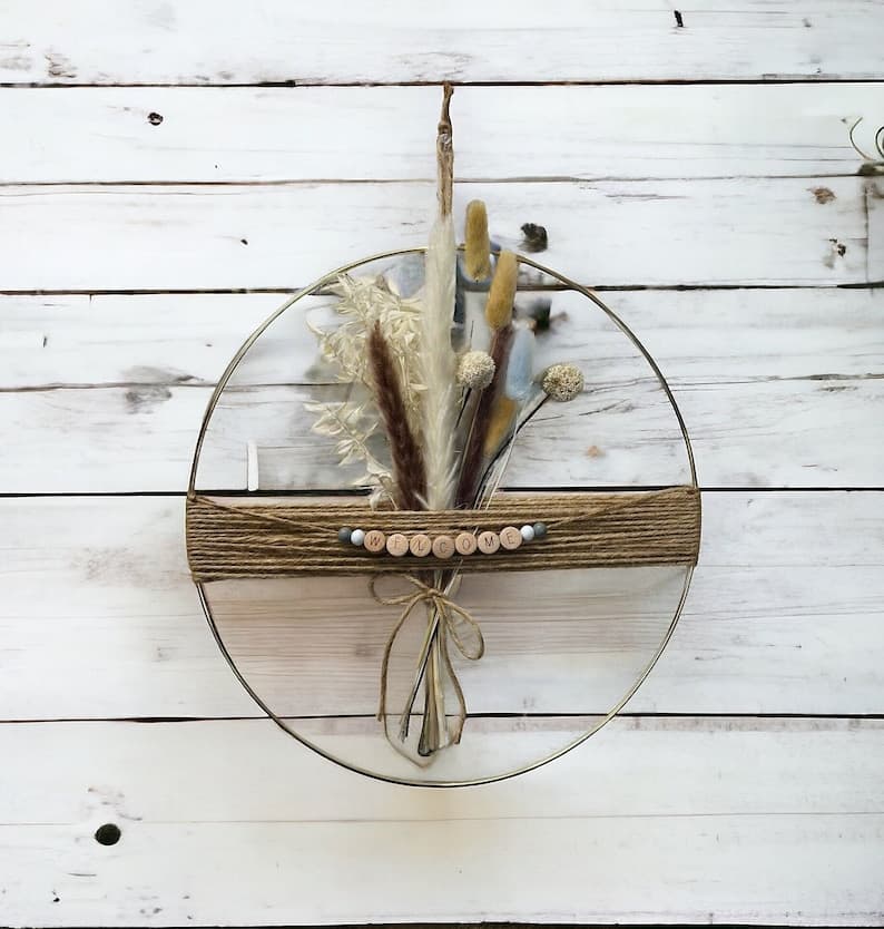 Custom Dried Flower Wreath: Boho Farmhouse Wall Decor - Etsy