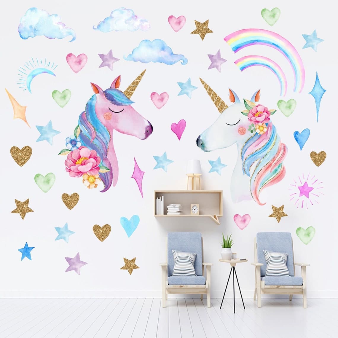 Large Unicorn Wall Decals Unicorn Decals Home Decor | Etsy