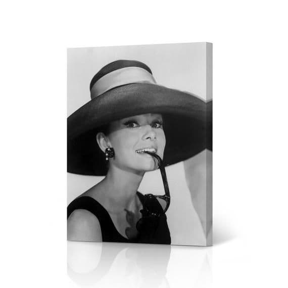 Audrey Hepburn Wall Art Breakfast at Tiffany's Sunglasses Canvas Wall ...