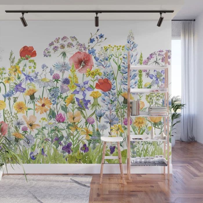 Wall Murals Of Wildflowers at Danita Martha blog