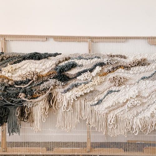 Large Fiber Art Tapestry: Woven Wall Sculpture, Modern Home Decor ...