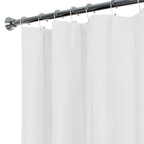 Maytex Water-Repellent Fabric Shower Curtain Liner with Weighted Hem ...