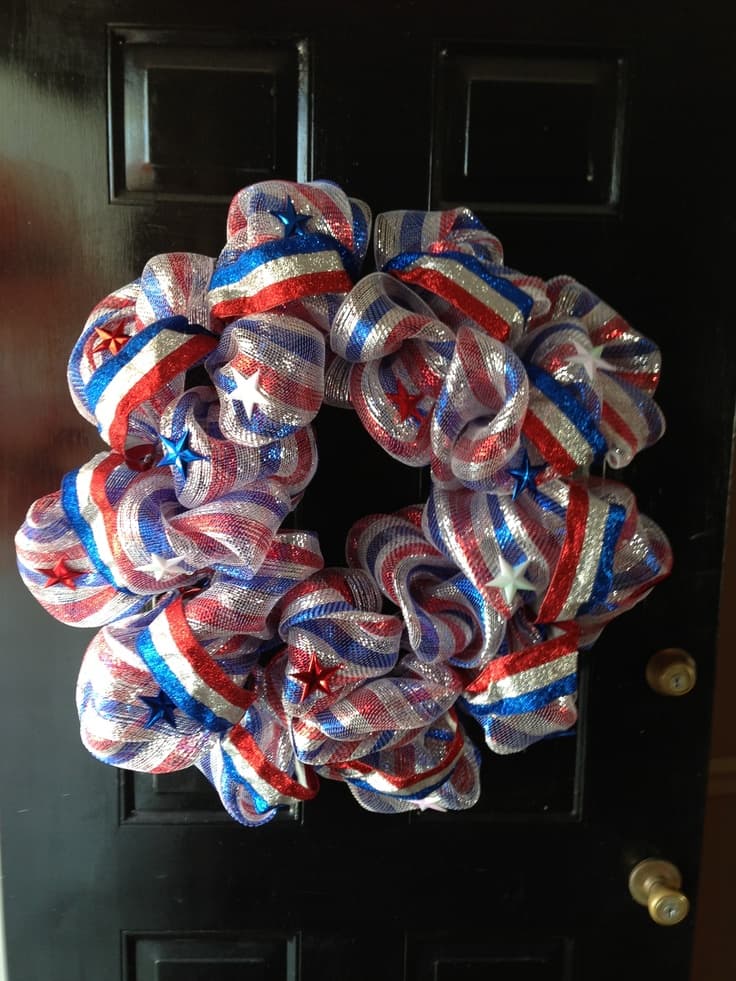 Patriotic Deco Mesh Wreath | Patriotic wreath, Deco mesh wreaths ...