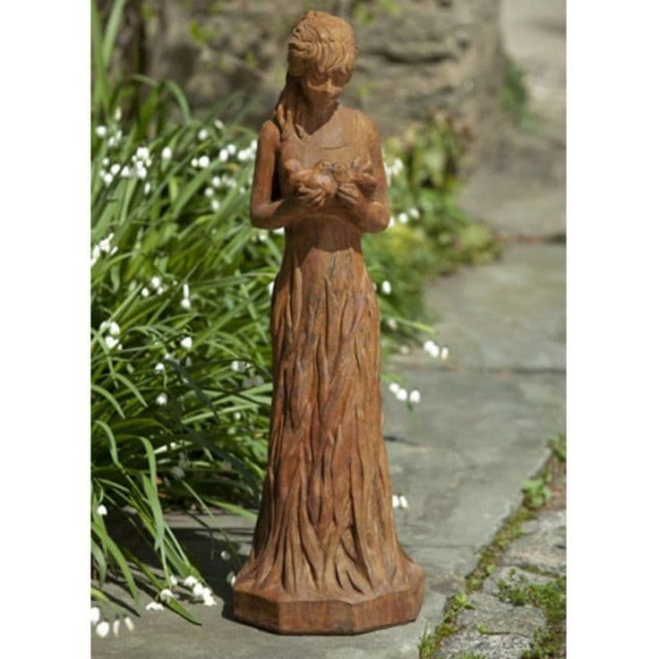 Campania International Fauna Female Figure Cast Stone Garden Statue ...