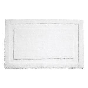 iDesign 17050 Bath Spa Rug 34" L X 21" W White Microfiber Polyester White