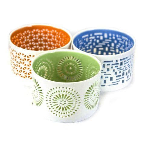 3 Piece Ceramic Votive Set | Modern candles, Votive candle holders ...