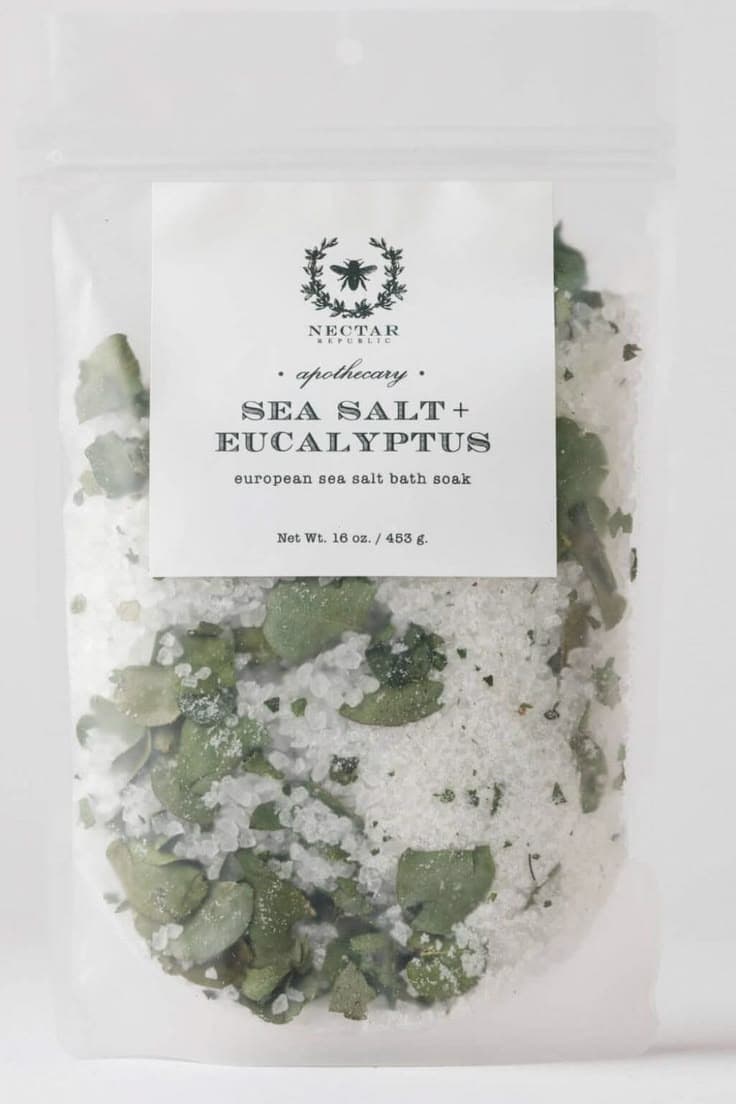 Sea Salt + Eucalyptus European Bath Soak | Bath soak, Bath salts ...