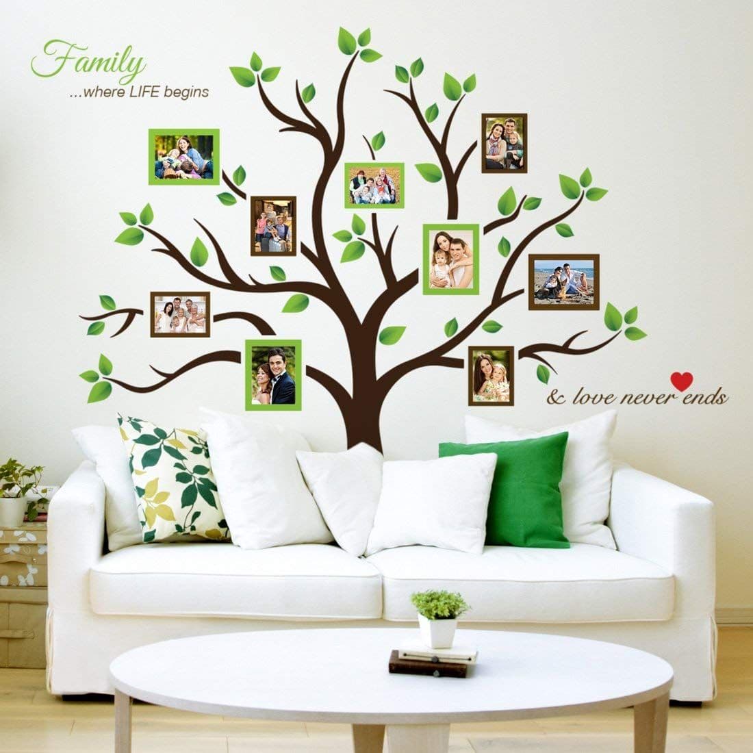 TIMBER ARTBOX Large Family Tree Wall Decal – Sweet Family Tree Photo ...