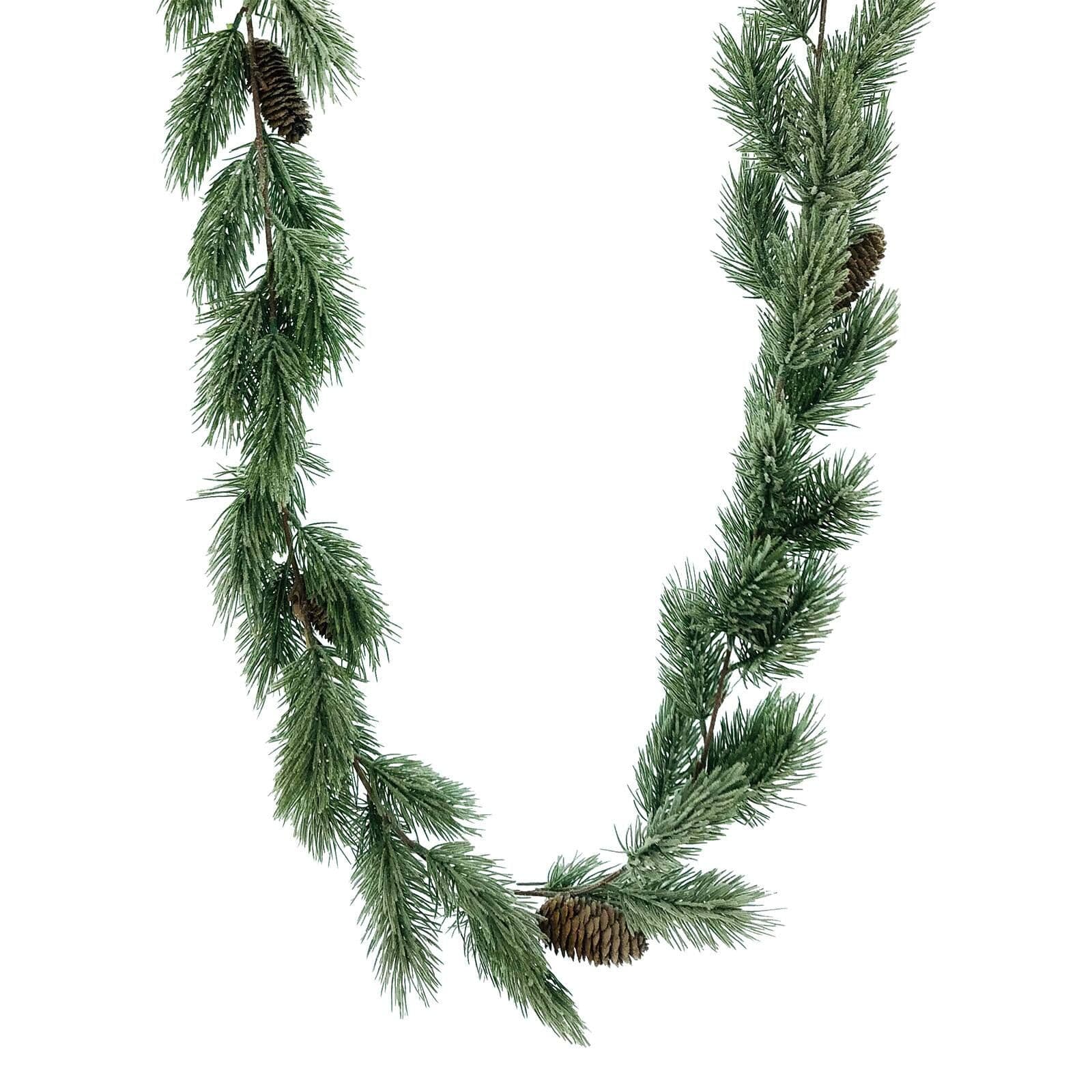 6ft. Snowy Pine Garland by Ashland® | Michaels | Pine garland, Pinecone ...