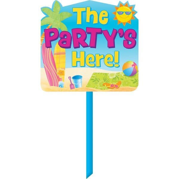 Beach Yard Sign 15in | Beach themed party, Beach party decorations ...