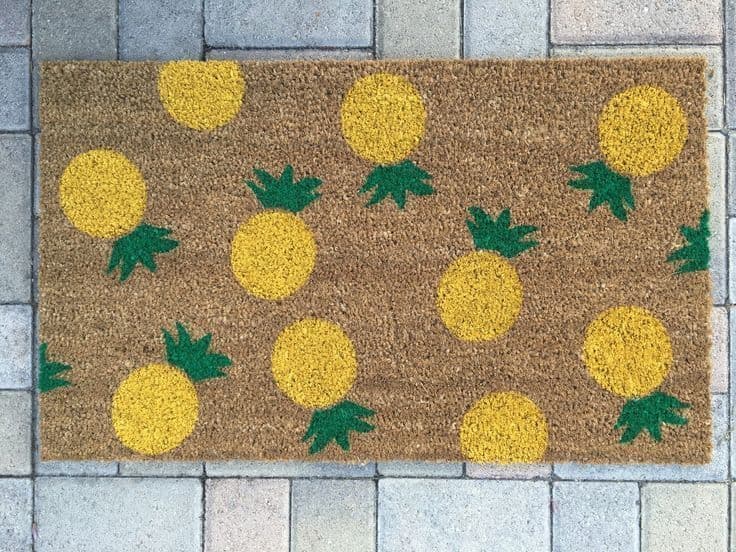 Patterned Welcome Custom Doormats | Summer doormat, Door mat, Pineapple ...