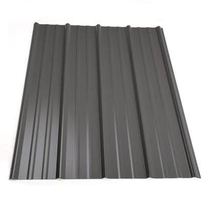 10 ft. Classic Rib Steel Roof Panel in Charcoal | Metal roof panels ...