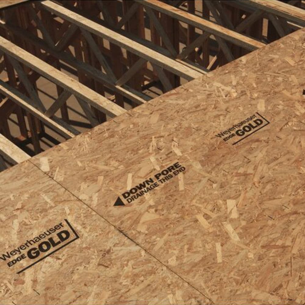 Weyerhaeuser Edge Gold 3/4 in. x 4 ft. x 8 ft. Tongue & Groove OSB at ...